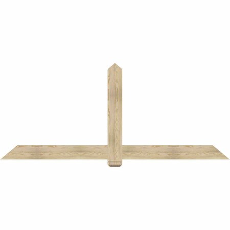 Ekena Millwork Eugene Rough Sawn Timber Gable Bracket, Douglas Fir, 96"W x 40"H x 2"D x 6"F, 10/12 Pitch GBW096X40X0206EUG00RDF